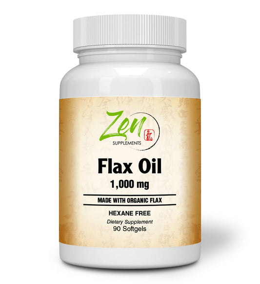 Flax Oils 1000 mg Organic Flax, Hexane Free 90 Softgels