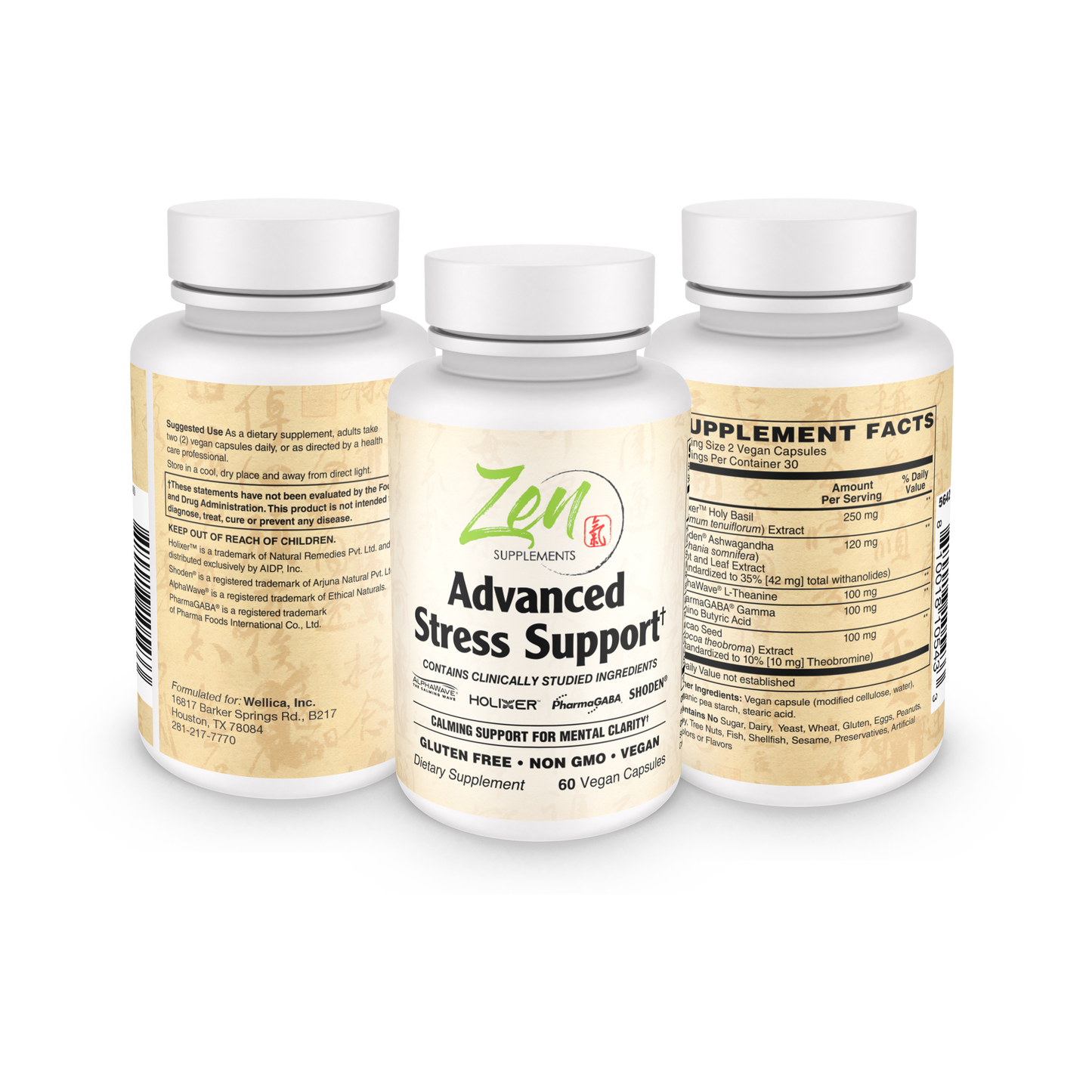 Advanced Stress Support Supplement - Cortisol Management 60VCaps