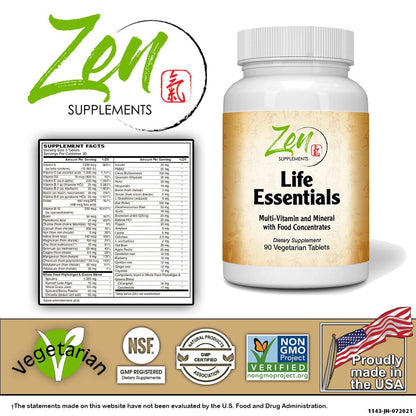 Life Essentials MultiVitamin w/ Probiotics & Digestive Enzymes 90 Tabs