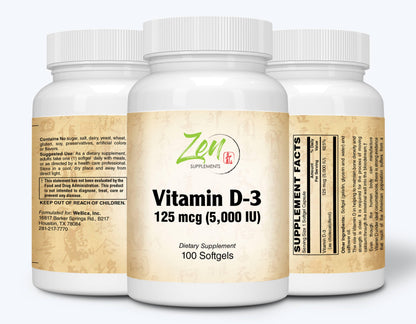 Vitamin D-3 5000IU - 100 Softgel