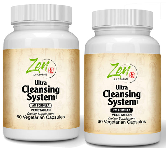 Ultra Cleansing System AM/PM Kit - 100% Herbal Blends - 30 Day Cleanse