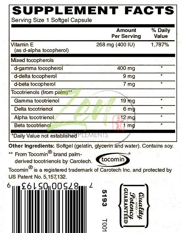 Perfect E - With Tocotrienols - 60 Softgel