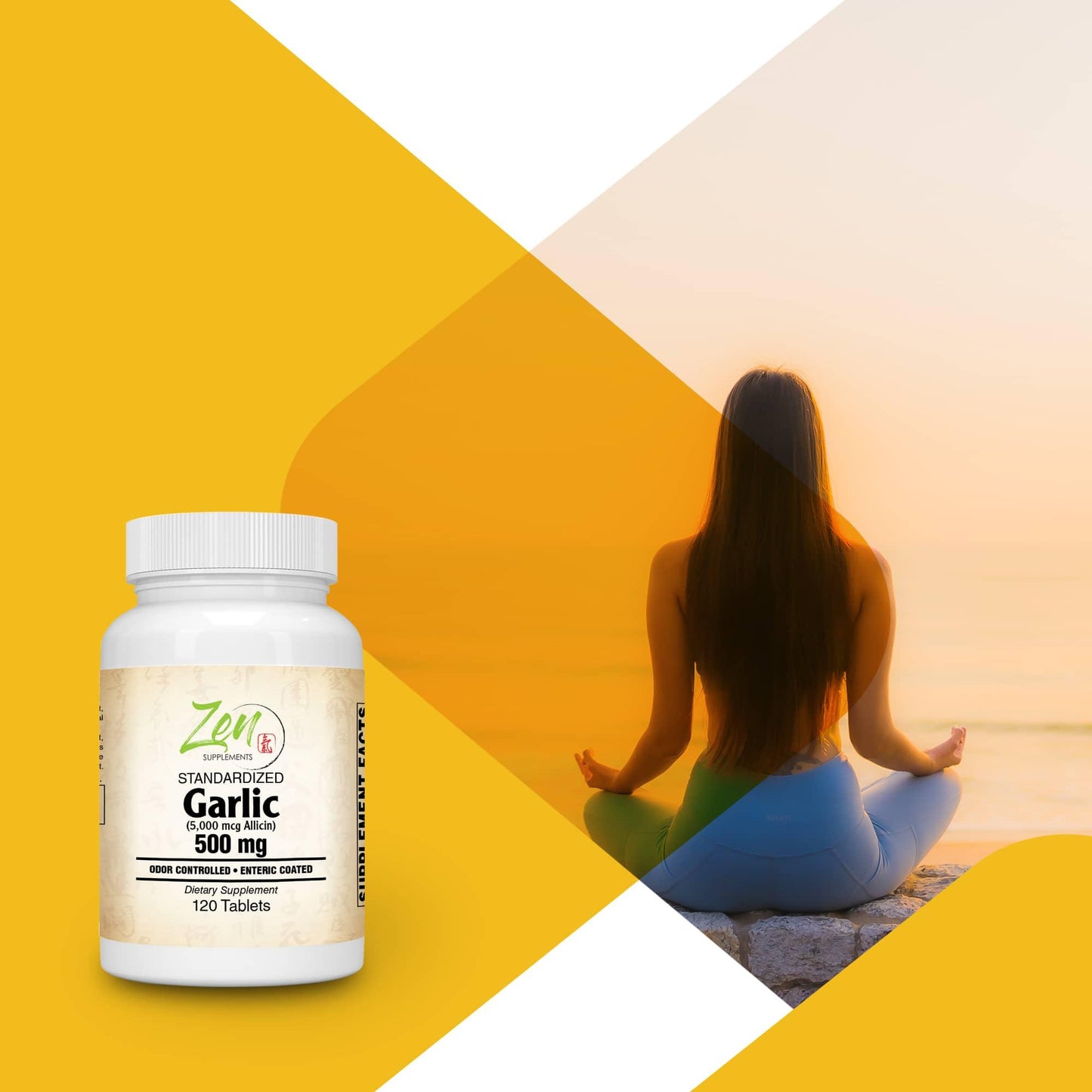 Garlic 500mg Extract - With 5,000mcg Allicin - 120 Tabs