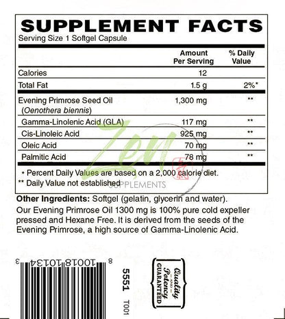 Evening Primrose Oil 1300mg - 60 Softgel