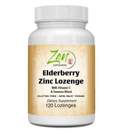 Elderberry Zinc lozenge with Vitamin C and Immune Blend 120 count