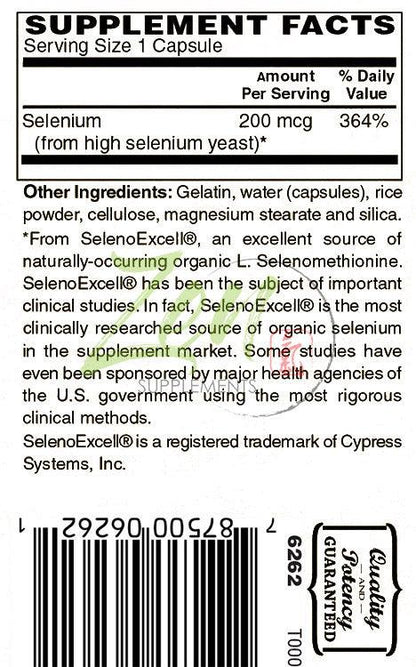 Selenium 200mcg - 120 Caps