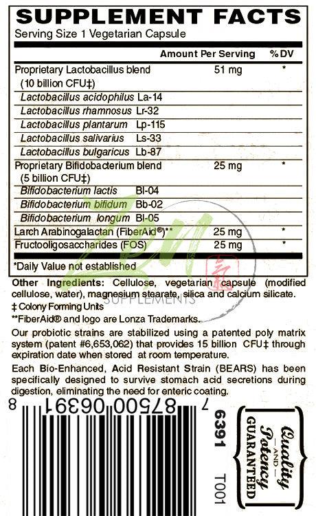 Women's Probiotic 15 Billion CFU - 30 Vegcaps