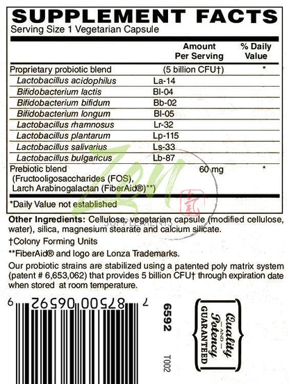 Suprema-Dophilus 5 Billion CFU 8 Strain Probiotic - 120 Caps