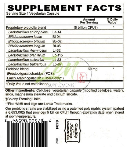 Suprema-Dophilus 5 Billion CFU 8 Strain Probiotic - 240 Caps