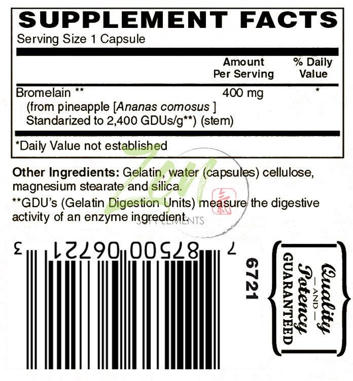 Bromelain Proteolytic Enzyme - 60 Caps