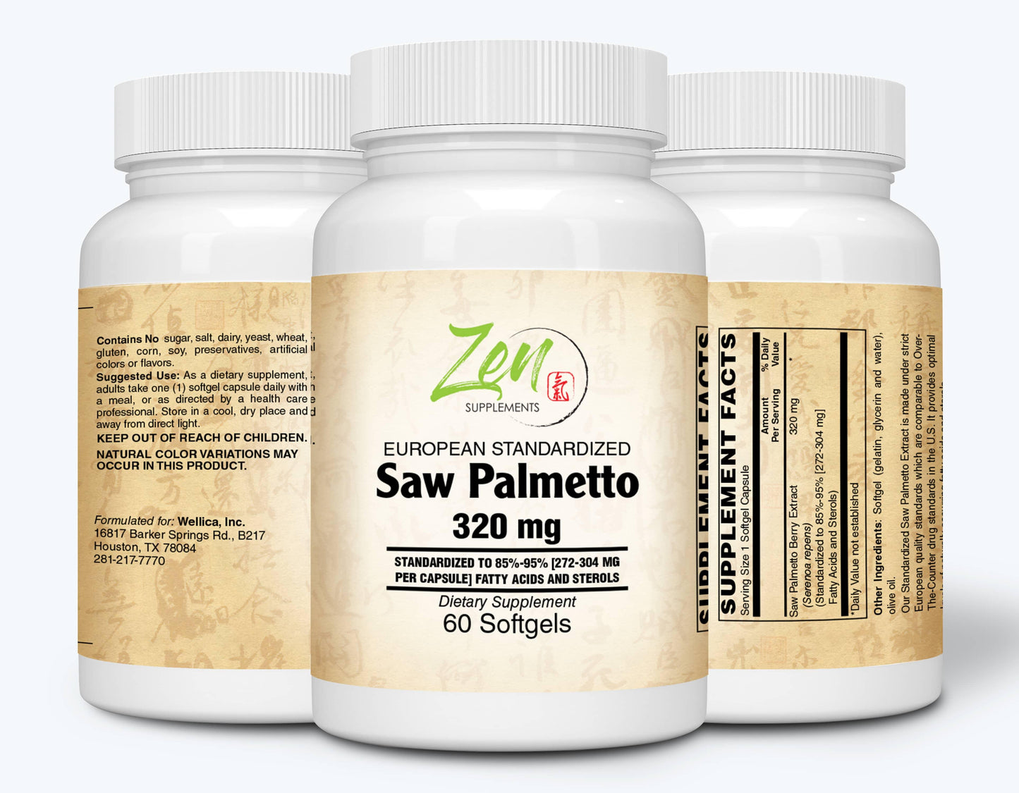 Saw Palmetto Berry Extract 320mg - 60 Softgel