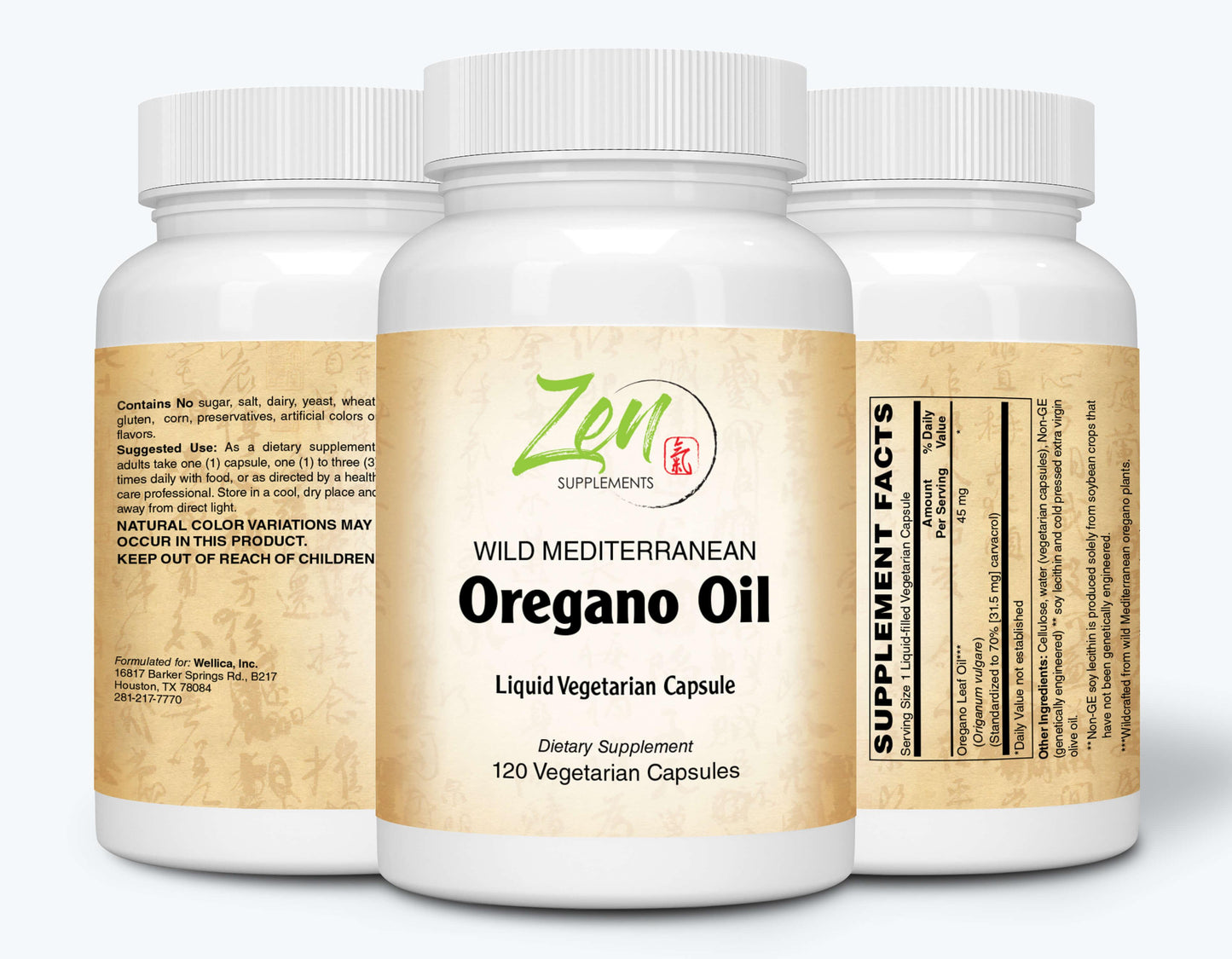 Oregano Oil - Standardized to 45mg 70% Carvacrol - 120 Vegcaps