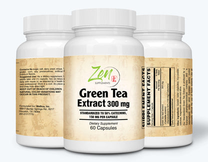 Green Tea Extract 300mg - With Antioxidants & Polyphenols - 60 Caps