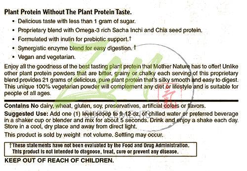 Organic Non-GMO Plant Protein - Chocolate - 510G 1.1 LB Powder