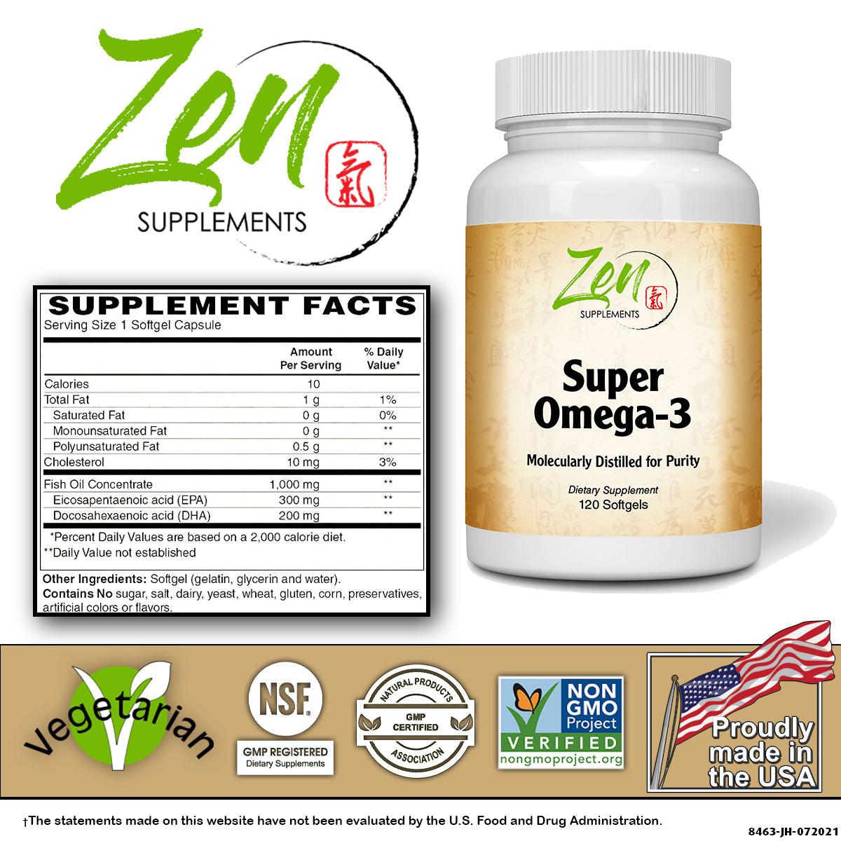 Super Omega-3 - With EPA & DHA - 120 or 240 Softgel