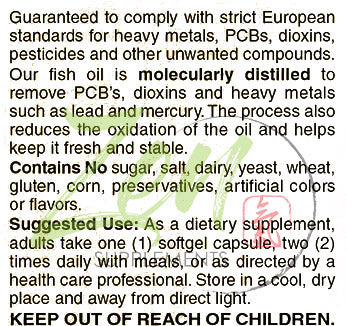 Omega-3 1000mg - With EPA &DHA (180/120) - 100 Softgel