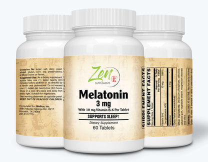 Melatonin 3mg - With Vitamin B-6 - 60 Tabs