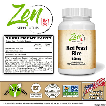 Red Yeast Rice 600mg - 120 Vegcaps