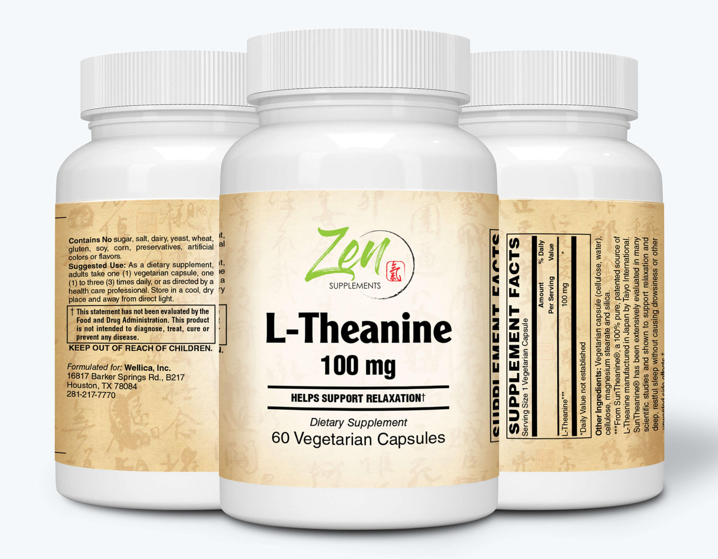 L-Theanine 100mg - 60 Vegcaps