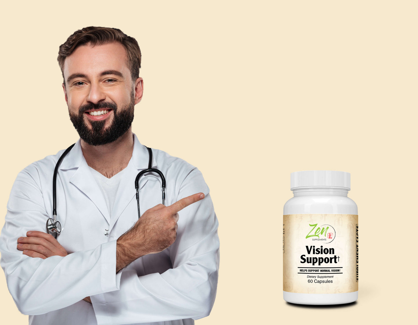Vision Support - With Lutein, Bilberry, Eyebright & Carotenoids - 60 Caps